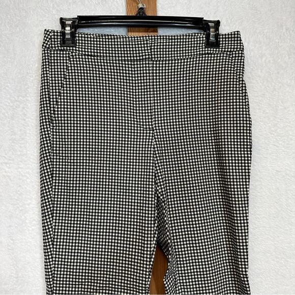 Zara Black & White Gingham Print High Rise Ankle Pants Size S - Picture 2 of 12